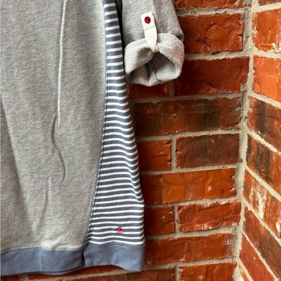 Tommy Hilfiger Womens Medium Gray Stripe Roll Tab Tunic Sweater Dress - Picture 3 of 9